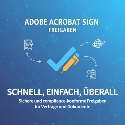 Bildliche Darstellung von Freigaben mit Adobe Acrobat Sign – schnell, einfach, überall